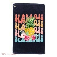 Hawaii Pineapple Summer Groovy Retro Golf Towel thumb 0