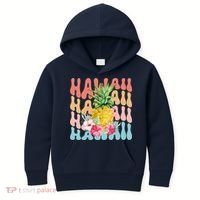 Hawaii Pineapple Summer Groovy Retro Kids Hoodie thumb 0