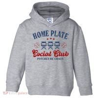 Home Plate Social Club Softball Toddler Hoodie thumb 0
