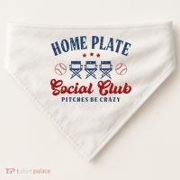 Home Plate Social Club Softball USA-Made Doggie Bandana thumb 0