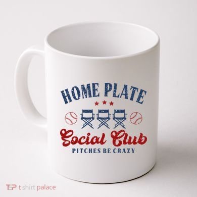 Home Plate Social Club Softball Coffee Mug