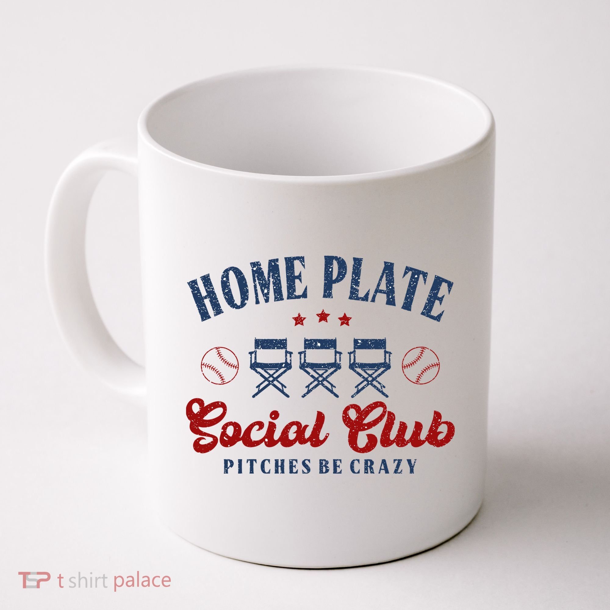 Home Plate Social Club Softball Coffee Mug