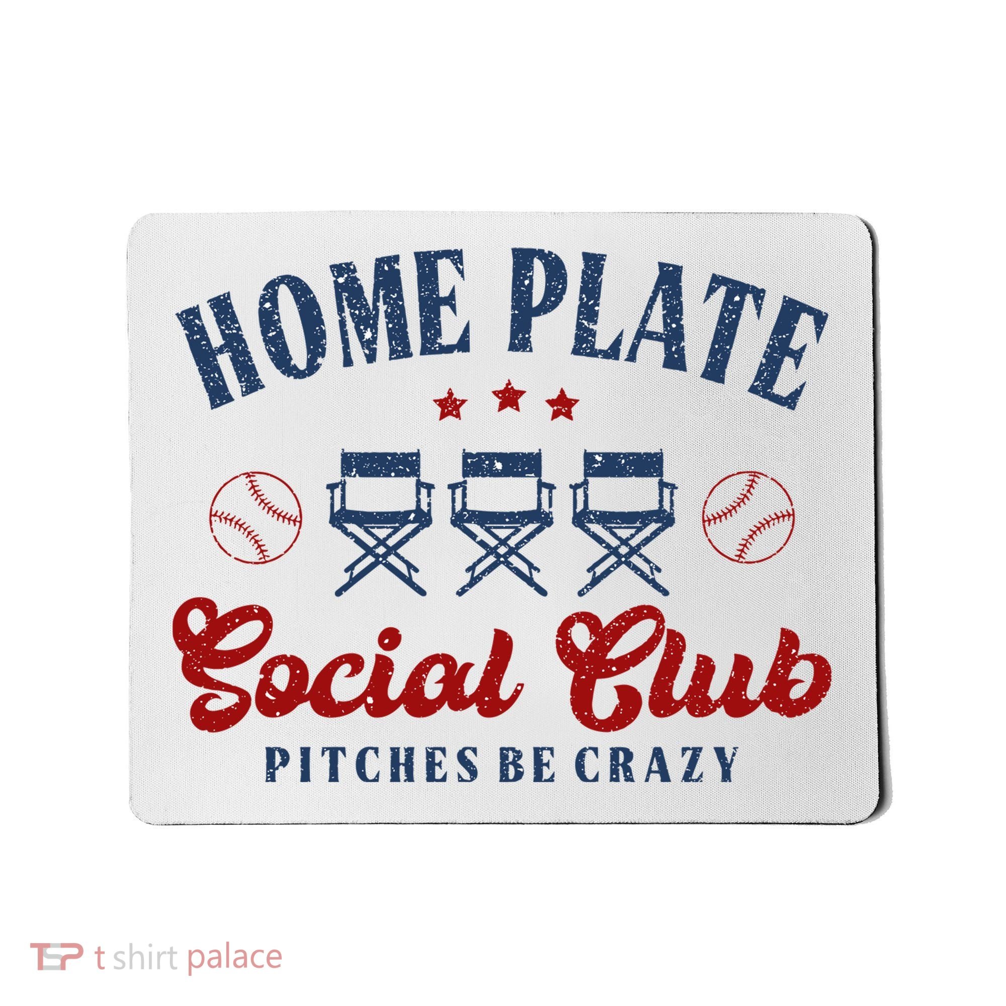 Home Plate Social Club Softball Mousepad