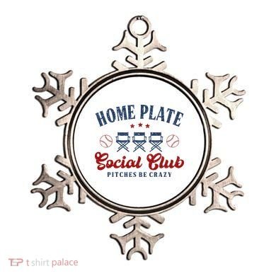 Home Plate Social Club Softball Ornament