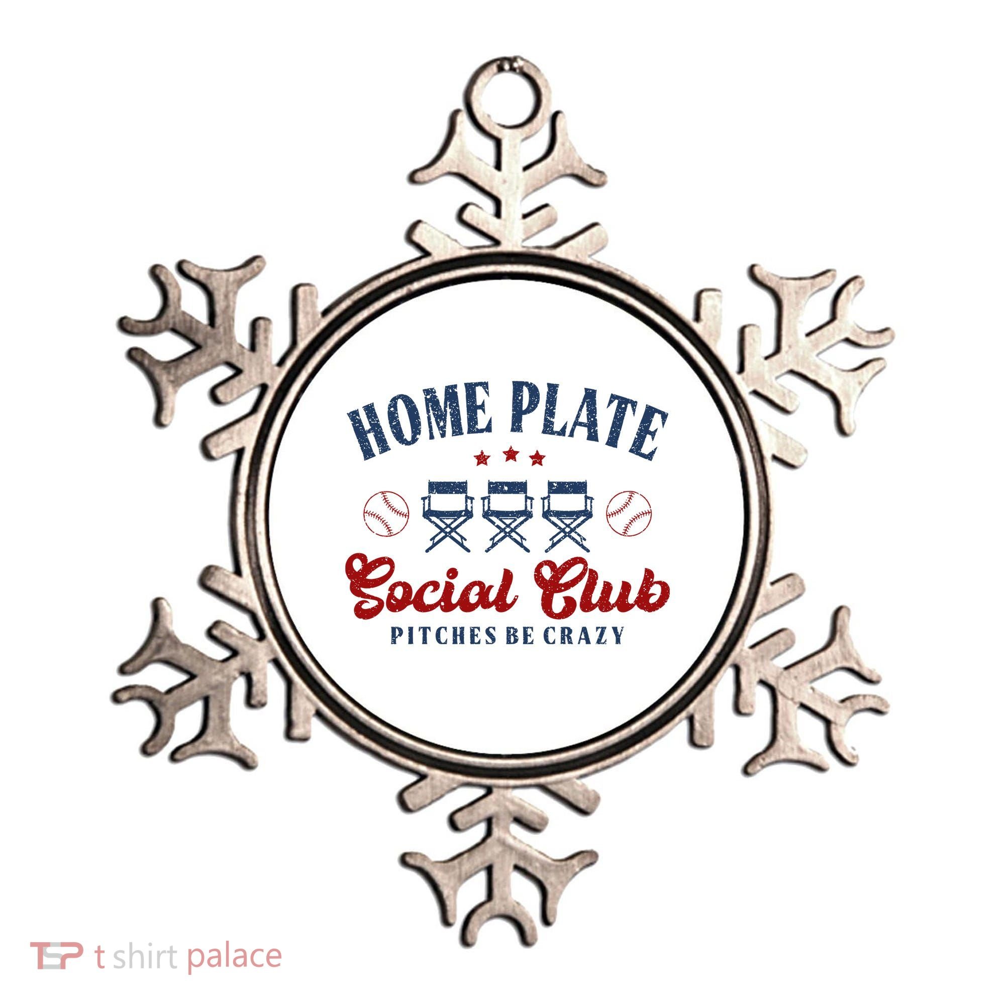 Home Plate Social Club Softball Ornament