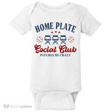 Home Plate Social Club Softball Baby Bodysuit