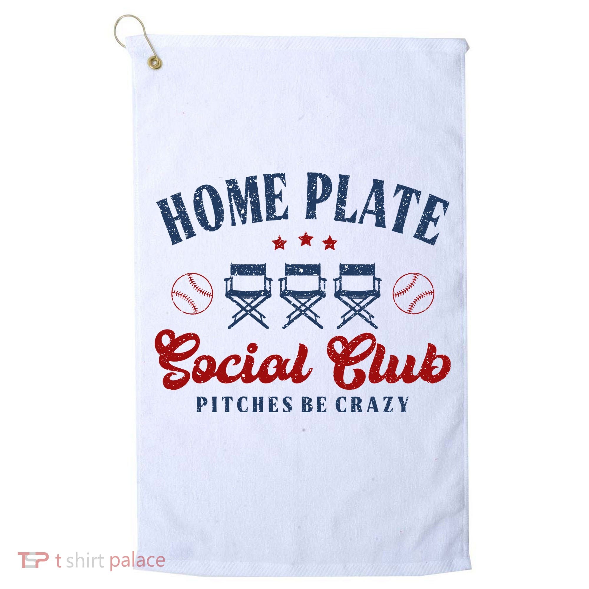 Home Plate Social Club Softball Golf Towel