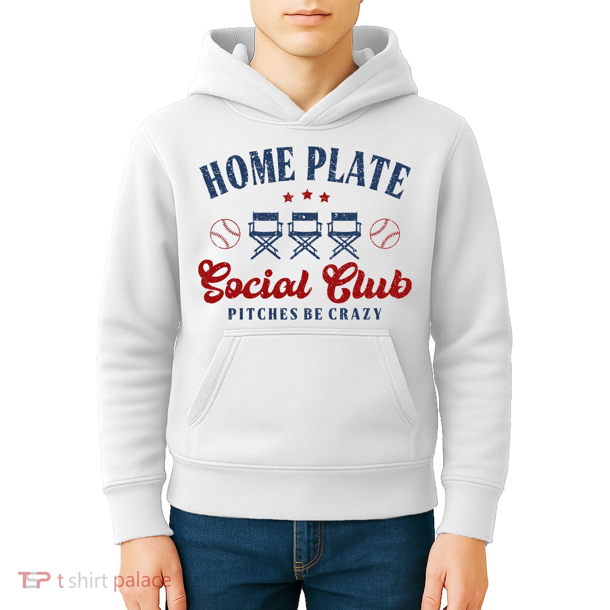 Home Plate Social Club Softball Kids Hoodie