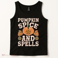 Halloween Pumpkin Spice And Spells Tank Top thumb 2