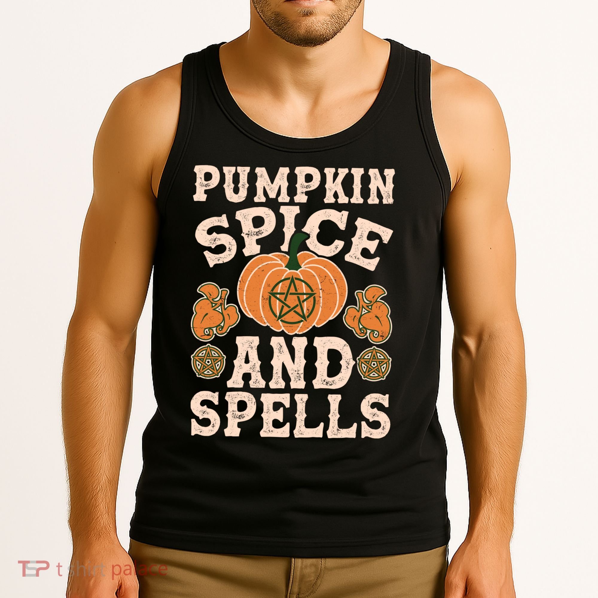 Halloween Pumpkin Spice And Spells Tank Top