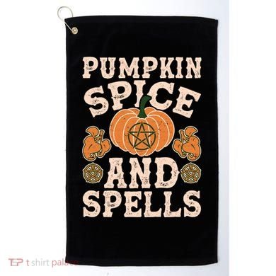 Halloween Pumpkin Spice And Spells Golf Towel
