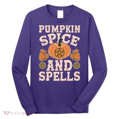 Halloween Pumpkin Spice And Spells Long Sleeve Shirt