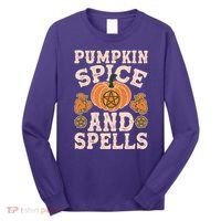 Halloween Pumpkin Spice And Spells Long Sleeve Shirt thumb 0