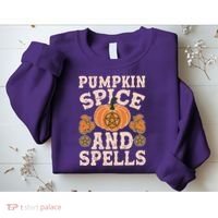 Halloween Pumpkin Spice And Spells Sweatshirt thumb 2