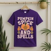 Halloween Pumpkin Spice And Spells T-Shirt thumb 2