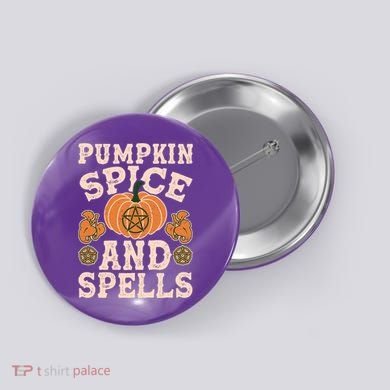 Halloween Pumpkin Spice And Spells Button
