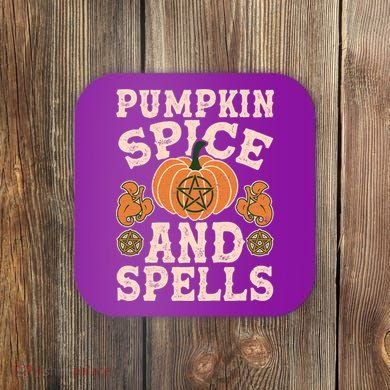 Halloween Pumpkin Spice And Spells Coaster