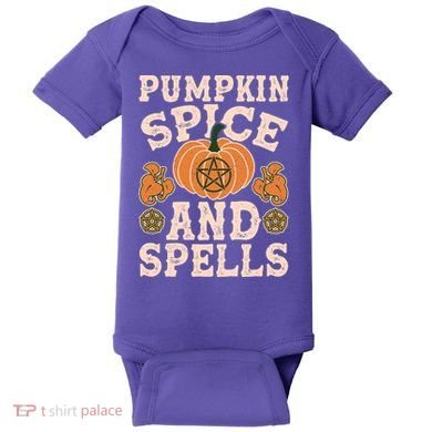 Halloween Pumpkin Spice And Spells Baby Bodysuit