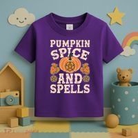 Halloween Pumpkin Spice And Spells Toddler T-Shirt thumb 3