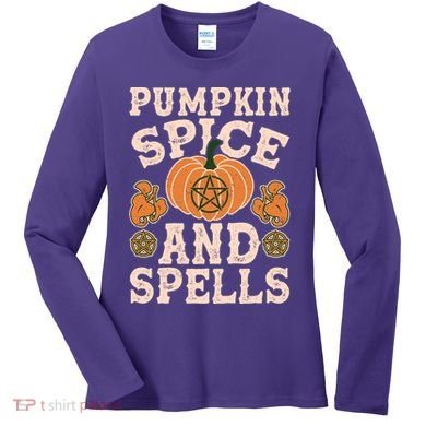 Halloween Pumpkin Spice And Spells Women's Long Sleeve Shirt