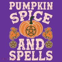 Halloween Pumpkin Spice And Spells Women's Long Sleeve Shirt thumb 2