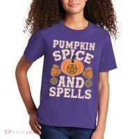Halloween Pumpkin Spice And Spells Kids T-Shirt thumb 2