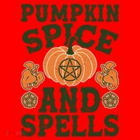 Halloween Pumpkin Spice And Spells Santa Hat thumb 1
