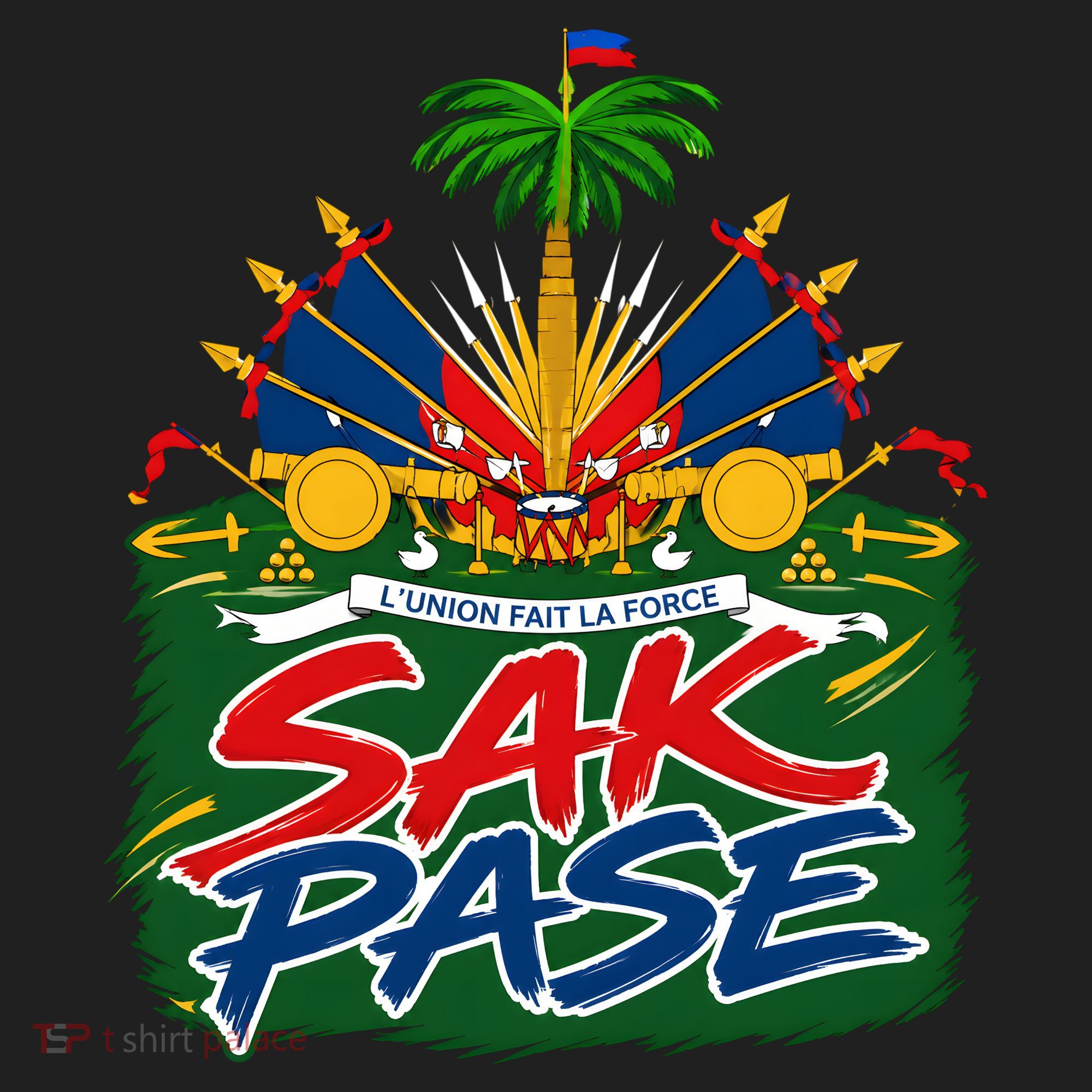 Haitian Pride Sak Pase L’Union Fait La Force Women's Sweatshirt