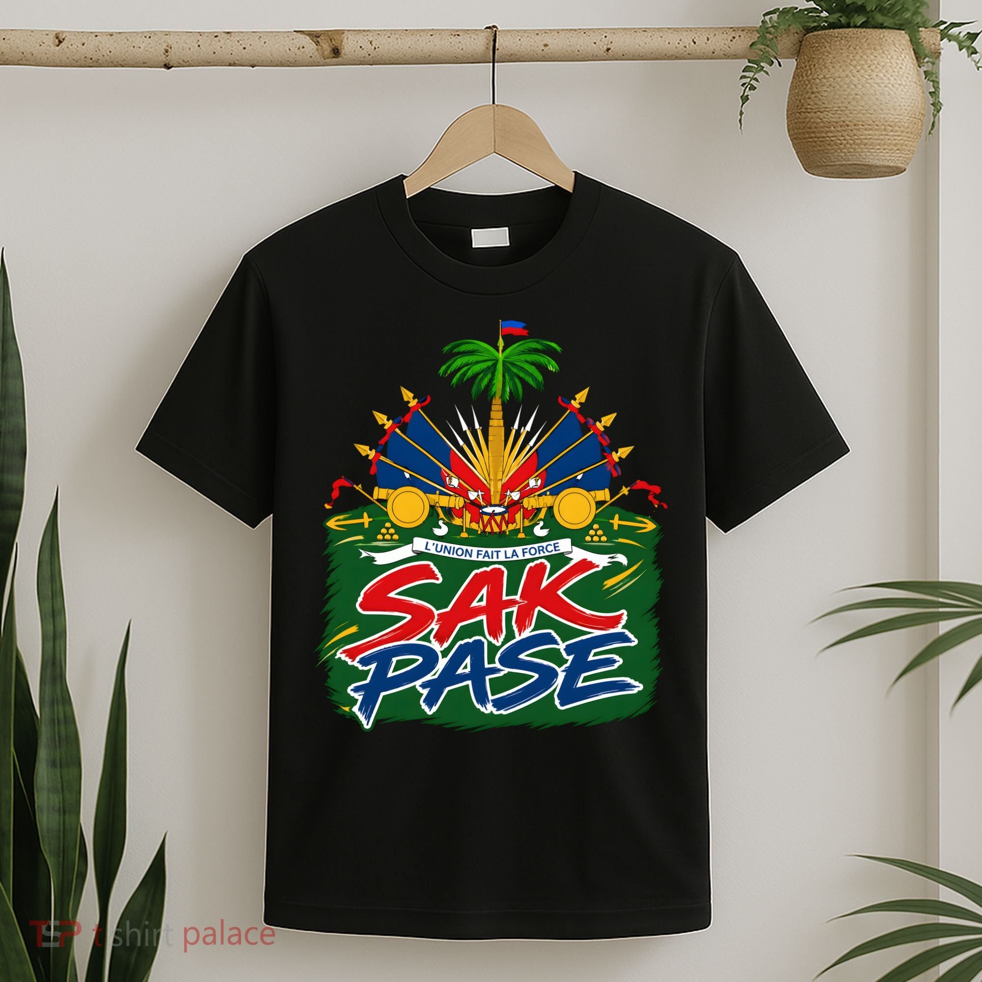 Haitian Pride Sak Pase L’Union Fait La Force T-Shirt