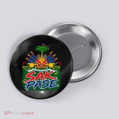 Haitian Pride Sak Pase L’Union Fait La Force Button