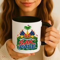 Haitian Pride Sak Pase L’Union Fait La Force Coffee Mug thumb 3