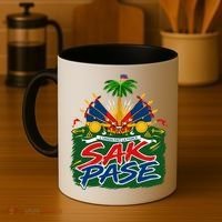 Haitian Pride Sak Pase L’Union Fait La Force Coffee Mug thumb 4
