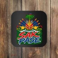 Haitian Pride Sak Pase L’Union Fait La Force Coaster thumb 0