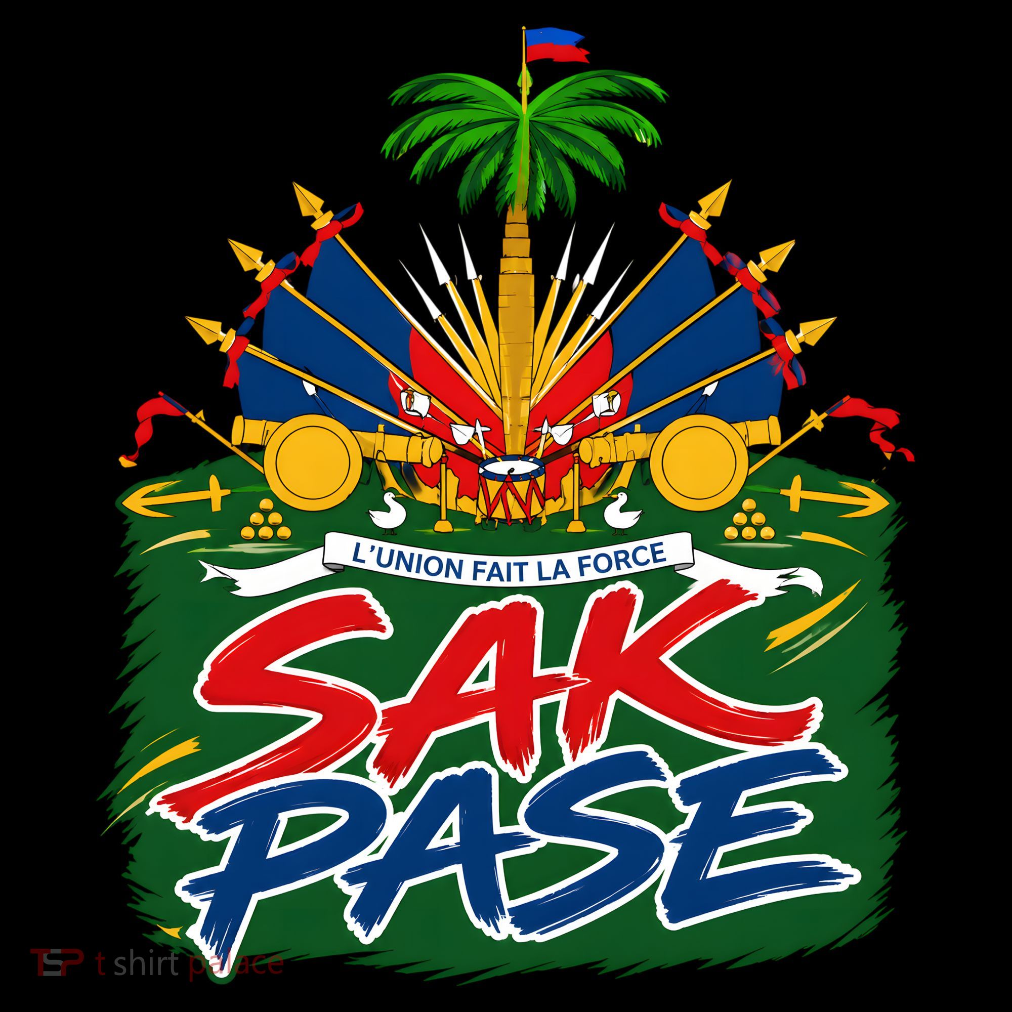 Haitian Pride Sak Pase L’Union Fait La Force Women's Hoodie