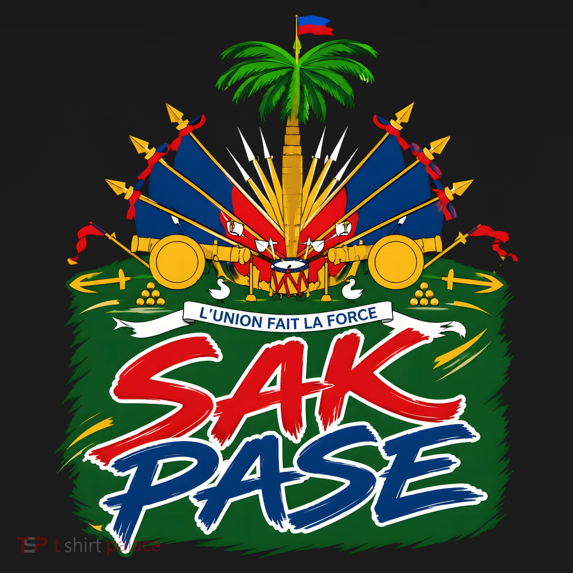 Haitian Pride Sak Pase L’Union Fait La Force Mousepad