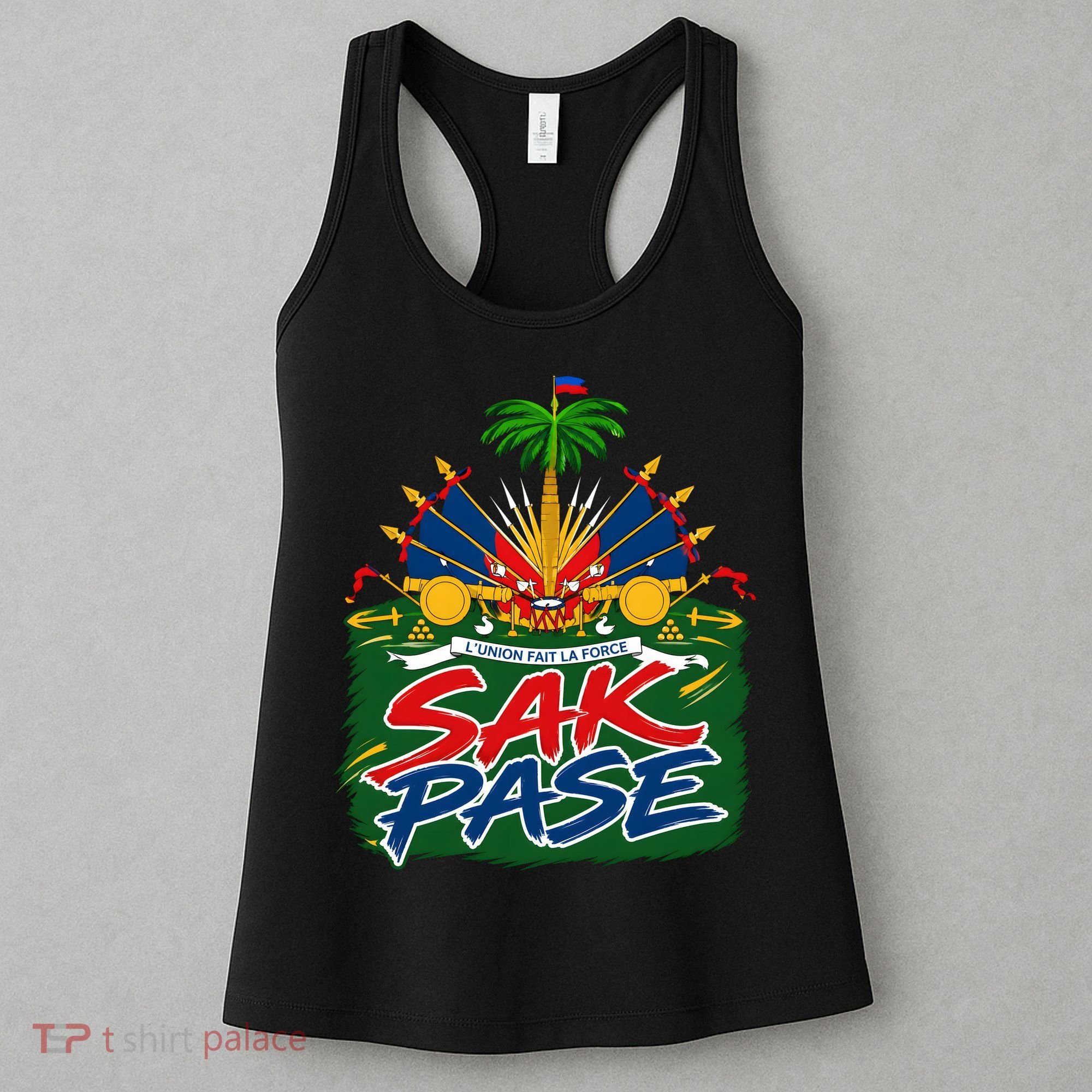 Haitian Pride Sak Pase L’Union Fait La Force Women's Tank Top