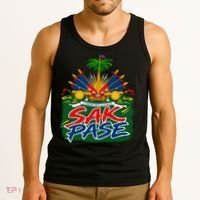 Haitian Pride Sak Pase L’Union Fait La Force Tank Top thumb 3