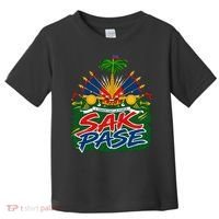 Haitian Pride Sak Pase L’Union Fait La Force Toddler T-Shirt thumb 0