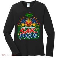 Haitian Pride Sak Pase L’Union Fait La Force Women's Long Sleeve Shirt thumb 0