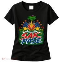 Haitian Pride Sak Pase L’Union Fait La Force Women's T-Shirt thumb 0