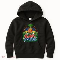 Haitian Pride Sak Pase L’Union Fait La Force Kids Hoodie thumb 0