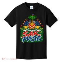 Haitian Pride Sak Pase L’Union Fait La Force Kids T-Shirt thumb 0