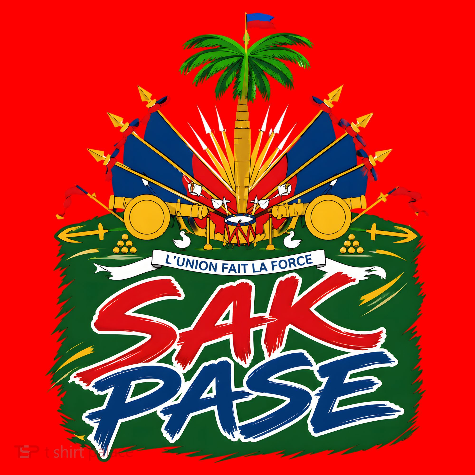 Haitian Pride Sak Pase L’Union Fait La Force Santa Hat