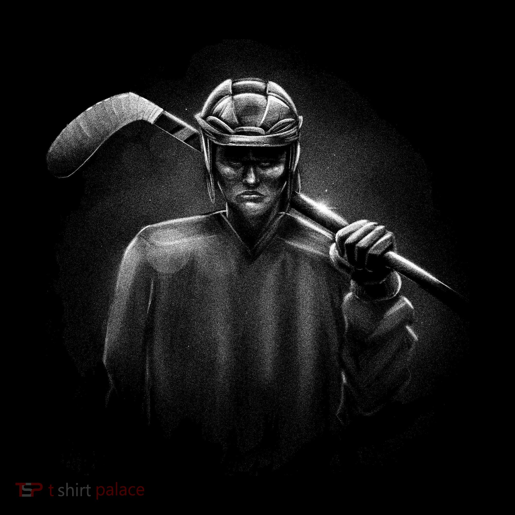 Hockey Player Sketch Long Sleeve Shirt