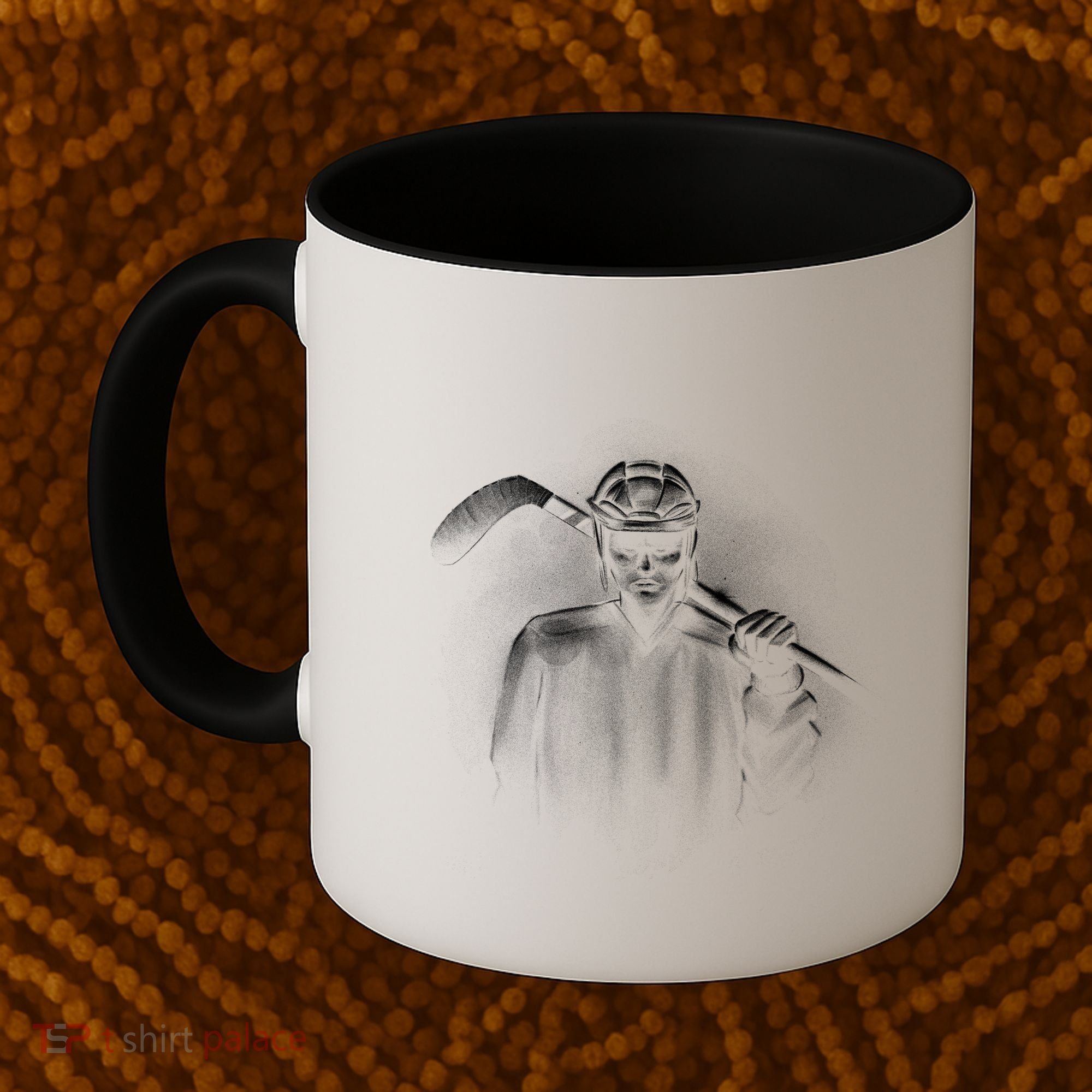Hockey Player Sketch Coffee Mug