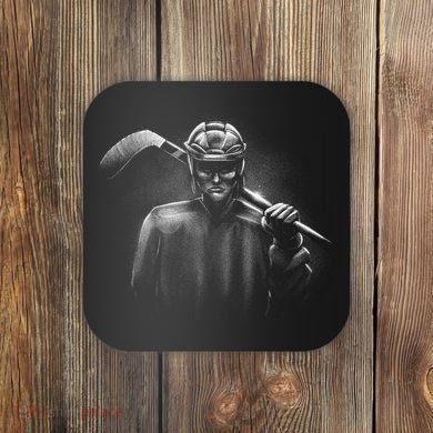 Hockey Player Sketch Coaster