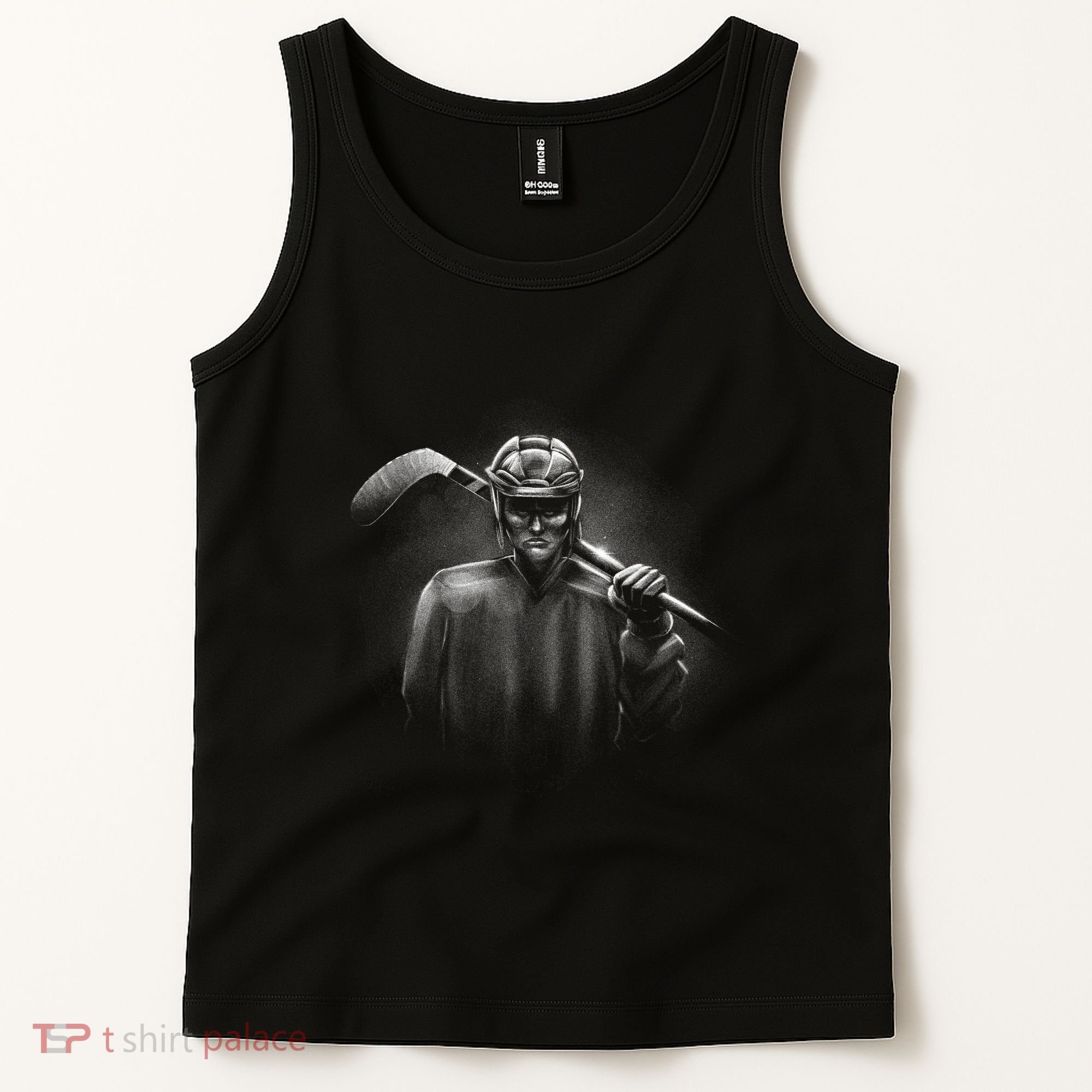 Hockey Player Sketch Tank Top