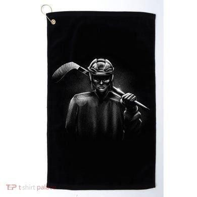 Hockey Player Sketch Golf Towel