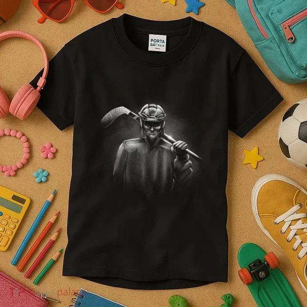 Hockey Player Sketch Kids T-Shirt