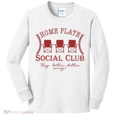 Home Plate Social Club Kids Long Sleeve Shirt